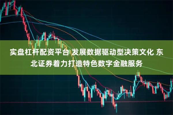 实盘杠杆配资平台 发展数据驱动型决策文化 东北证券着力打造特色数字金融服务