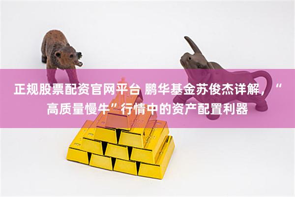 正规股票配资官网平台 鹏华基金苏俊杰详解，“高质量慢牛”行情中的资产配置利器