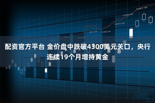 配资官方平台 金价盘中跌破4300美元关口，央行连续19个月增持黄金